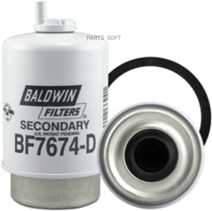 BF7674-D_фильтр топливный ! вторич. сепаратор со сливом D83.3 H151.6\Cat/Perkins Engines/John Deere BALDWIN BF7674D | цена за 1 шт