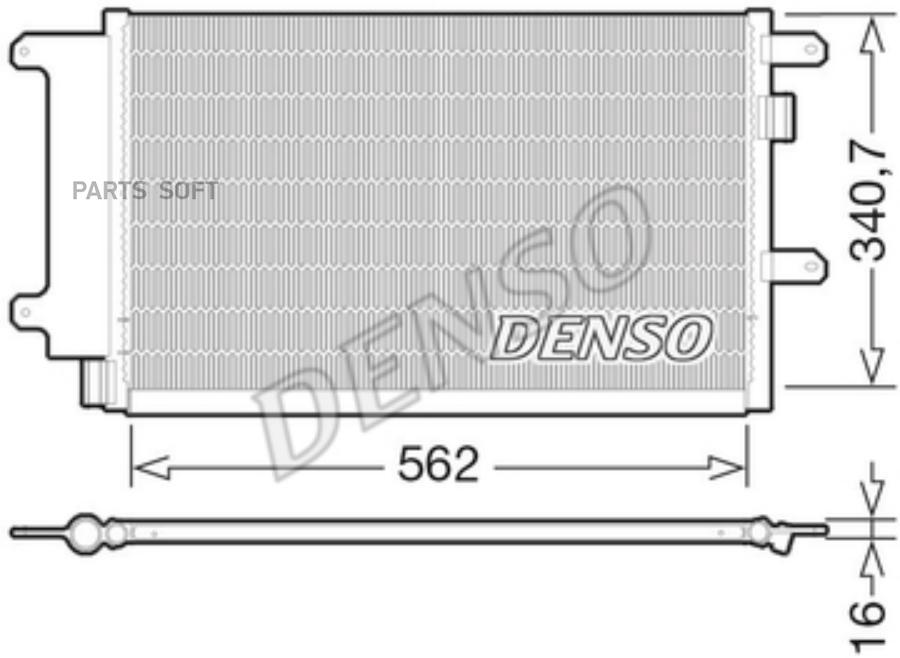 DENSO DCN12003 DCN12003_радиатор кондиционера\ Iveco Daily 3.0TD 05