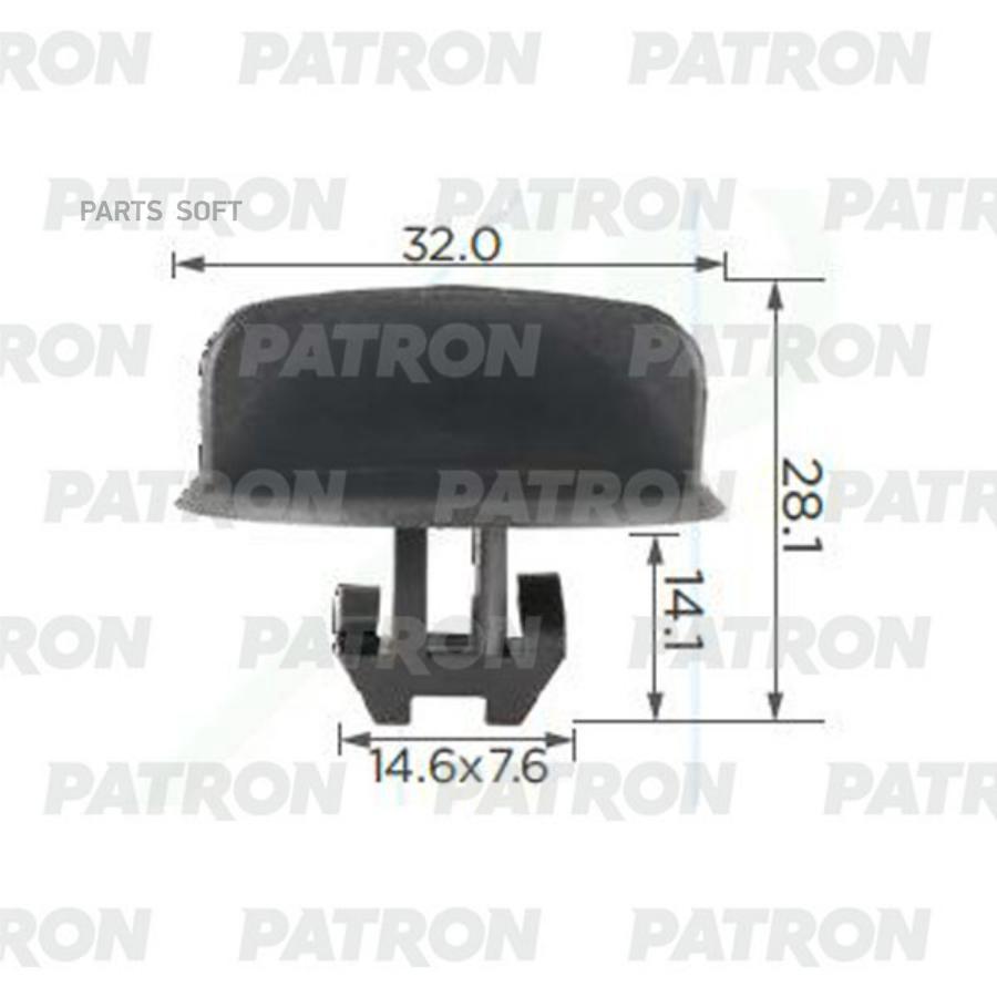 PATRON P37-2384 Клипса пластмассовая Jeep Commander Jeep Grand Cheroke Используется для крепленияспойлера переднего