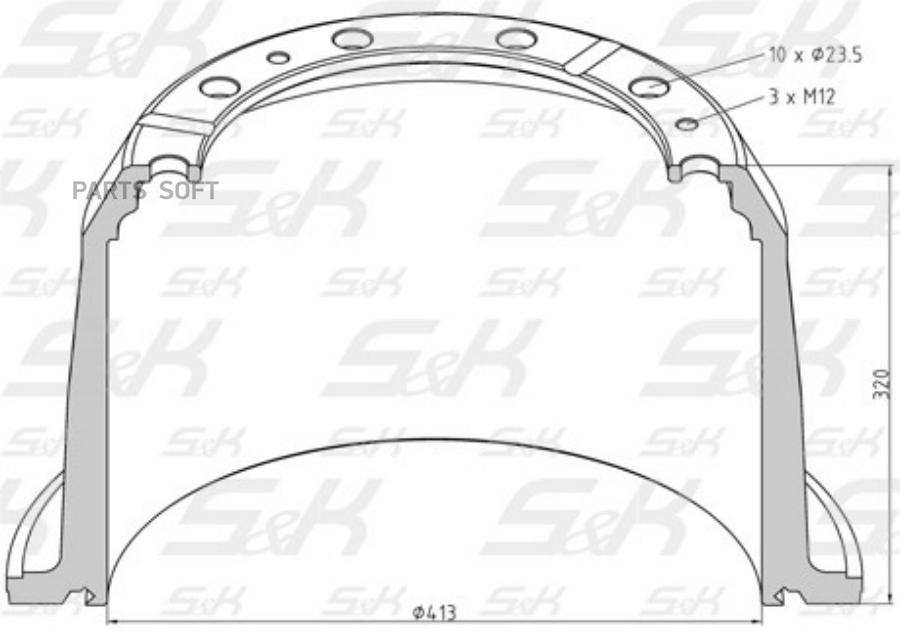 S&K SK-3140014-01 Барабан тормозной