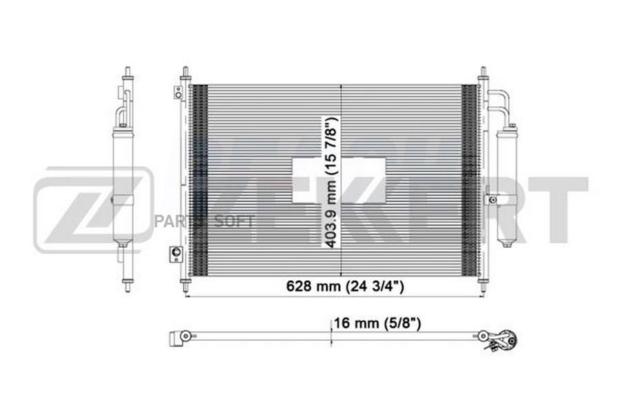 Радиатор кондиционера ZEKKERT MK3009 для Nissan X-Trail