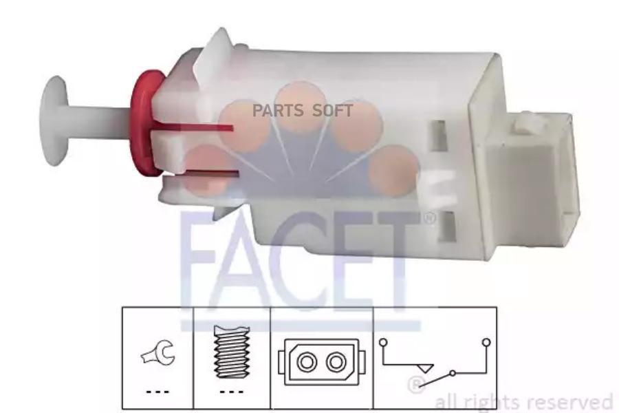 FACET 7.1123 Выключатель, привод сцепления (Tempomat), Выключатель, привод сцепления (управление двигателем)