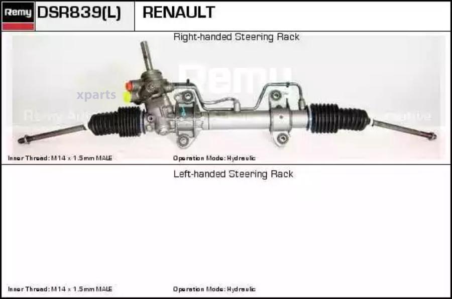 Рейка Рулевая Renault Laguna 95-01 С Гур Delco remy арт. DSR839L