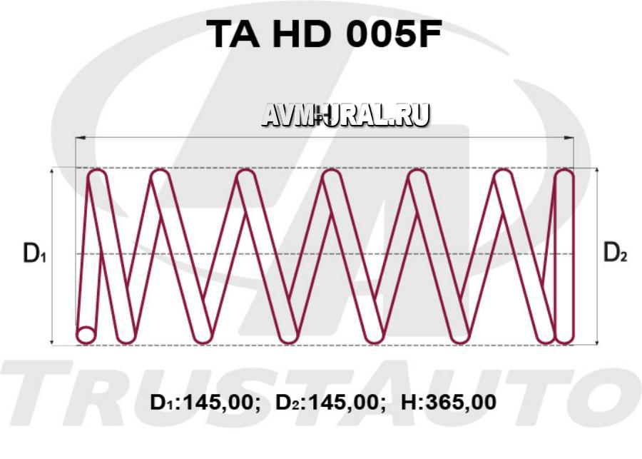 TRUSTAUTO TAHD005F Пружина ходовой части 2350₽