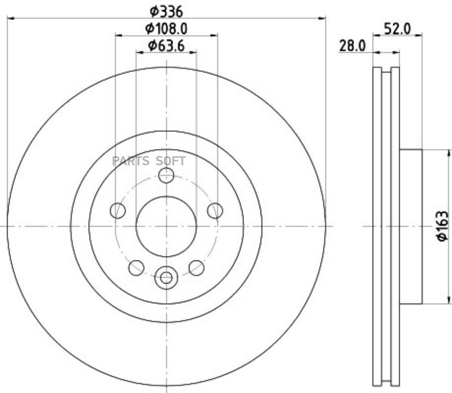 BEHR-HELLA 8DD 355 119-131 Тормозной диск с покрытием PRO