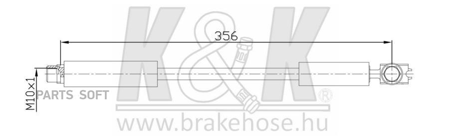 K&K Шланг тормозной AUDI Allroad (4BH) 4.2 V8 07.02-08.05