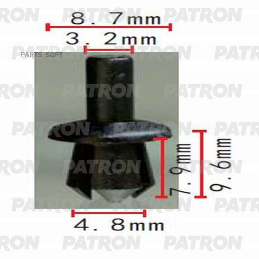 Клипса пластмассовая BMW применяемость: пистон распорный без шляпки PATRON P37-0210 | цена за 1 шт