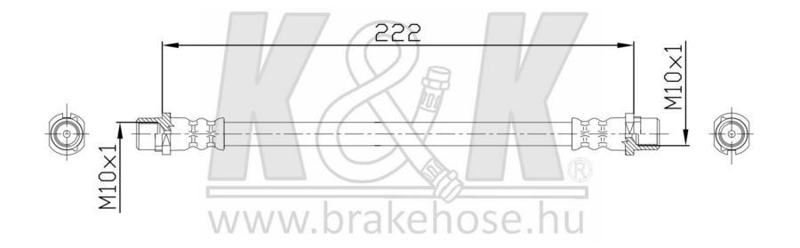 Шланг тормозной задн OPEL: ASTRA ZAFIRA 99- K&K FT2828 | цена за 1 шт