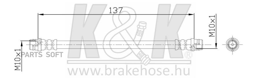 Шланг тормозной задний K&K FT4778 | цена за 1 шт