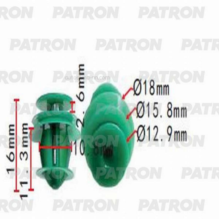 PATRON P371365 Клипса пластмассовая Mazda применяемость: внутренняя отделка, обшивка