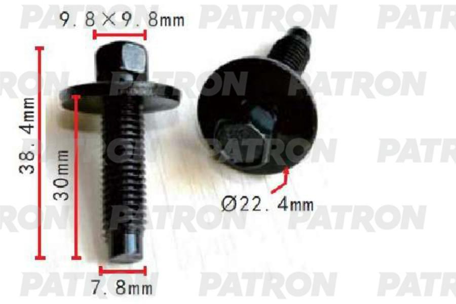 PATRON P371542 Винт металлический FORD применяемость: уиверсальный