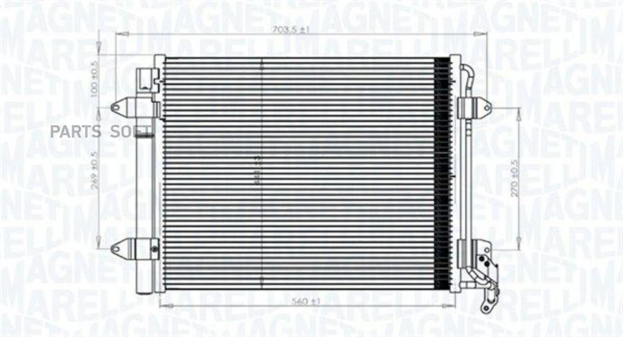 Радиатор кондиционера Magneti Marelli 350203833000 для VW Tiguan