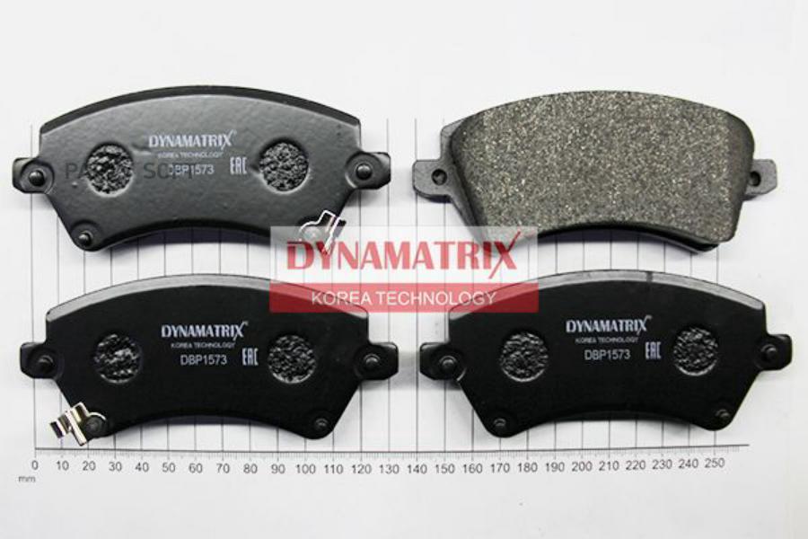 Комплект передних тормозных колодок Dynamatrix-Korea DBP1573 для Toyota Corolla