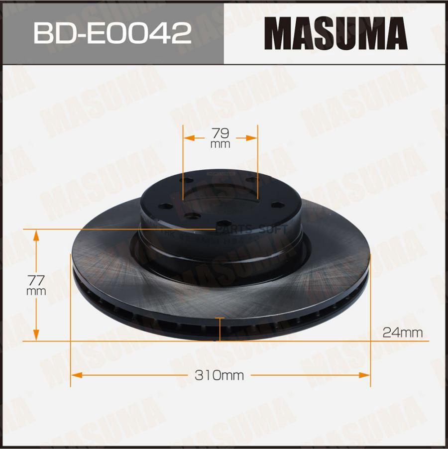 MASUMA BDE0042 Диск тормозной front BMW 5-SERIES (E60) 6-SERIES (E63)