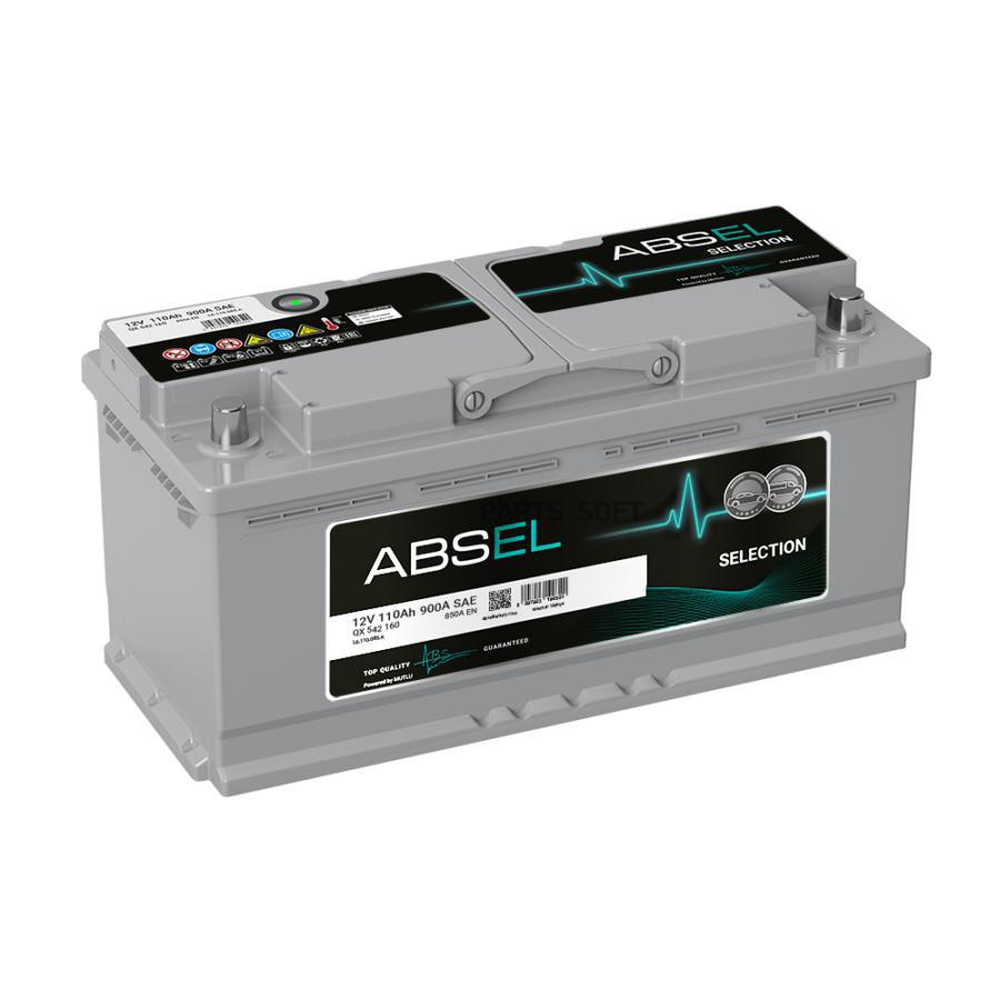 ABSEL QX542160 Аккумулятор ABSEL SELECTION 12V 110Ah 850A (394x175x190) ОП
