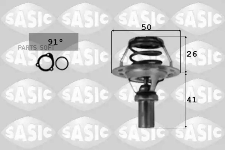 Термостат охлаждающей жидкости Sasic 4000361 для Renault 19 I, II, Clio I, RAPID F40 G40