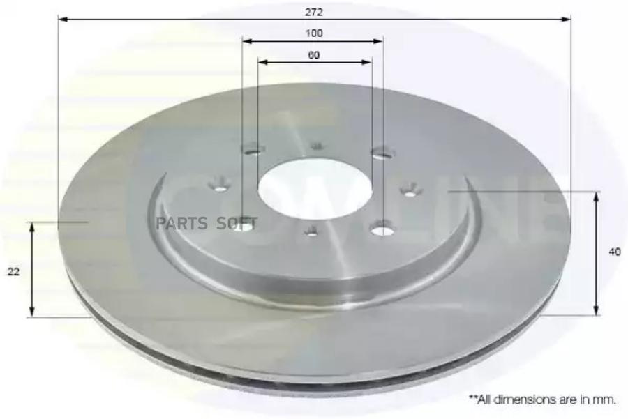 COMLINE ADC0936V диск торм Suzuki Swift 10-> (С покрытием)