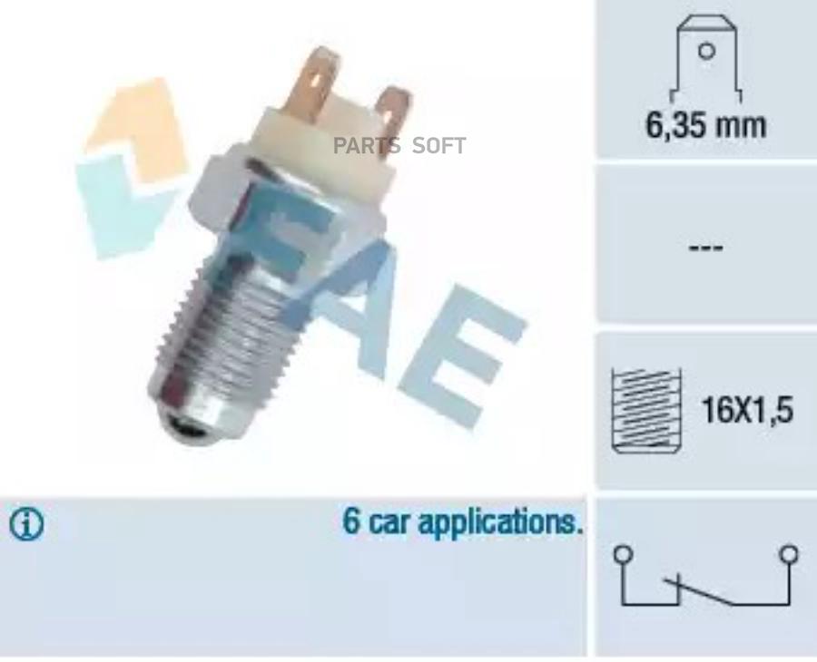 Датчик включения заднего хода Fae 41060 для Mercedes 100 631 631, 100 C 631