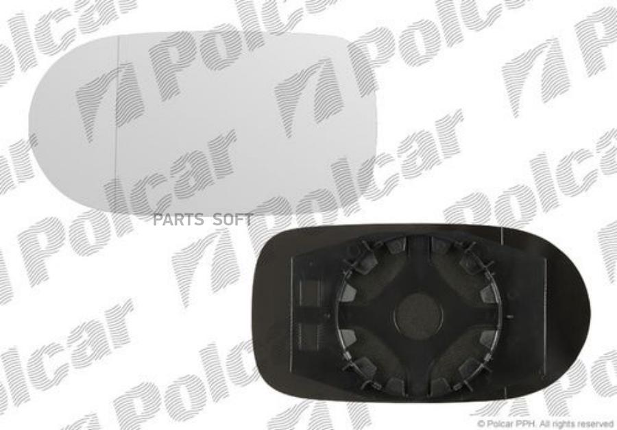POLCAR 3006541M Стекло зеркала асферичное левое/правое Fiat Albea, Palio