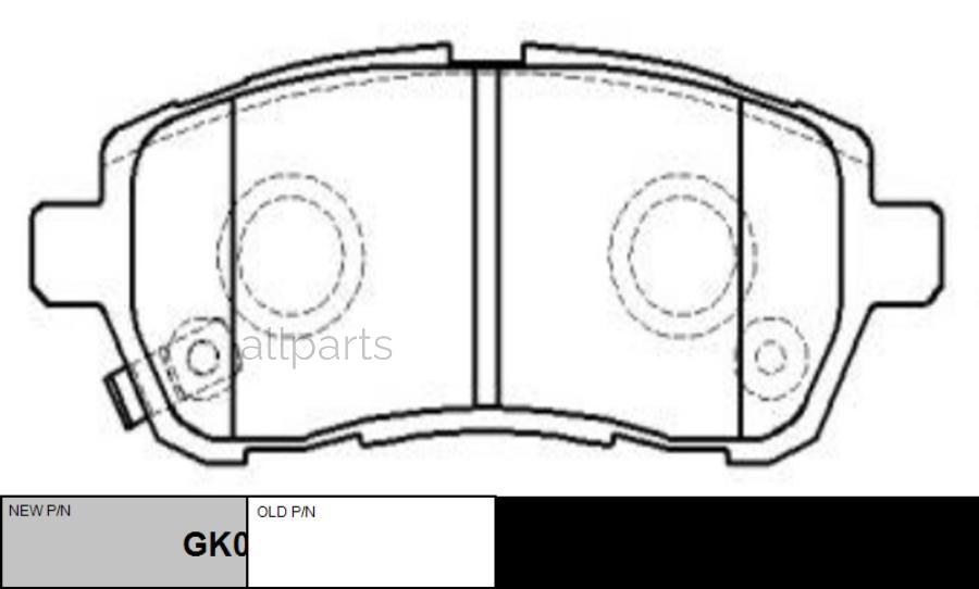 CTR GK0145 Колодки передние FORD Fiesta VI/Mazda 2 all 2008-> CTR GK0145