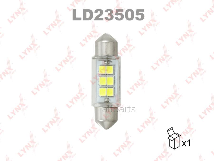 LYNXAUTO LD23505 Лампа светодиодная LED C5W T11x35 24V SV8,5-8 SMDx6 6900K