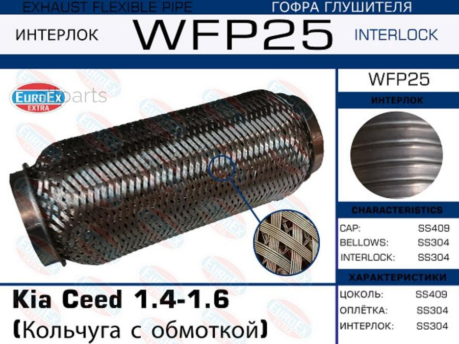 EUROEX WFP25 Гофра глушителя Kia Ceed 1.4-1.6 (Кольчуга с обмоткой)