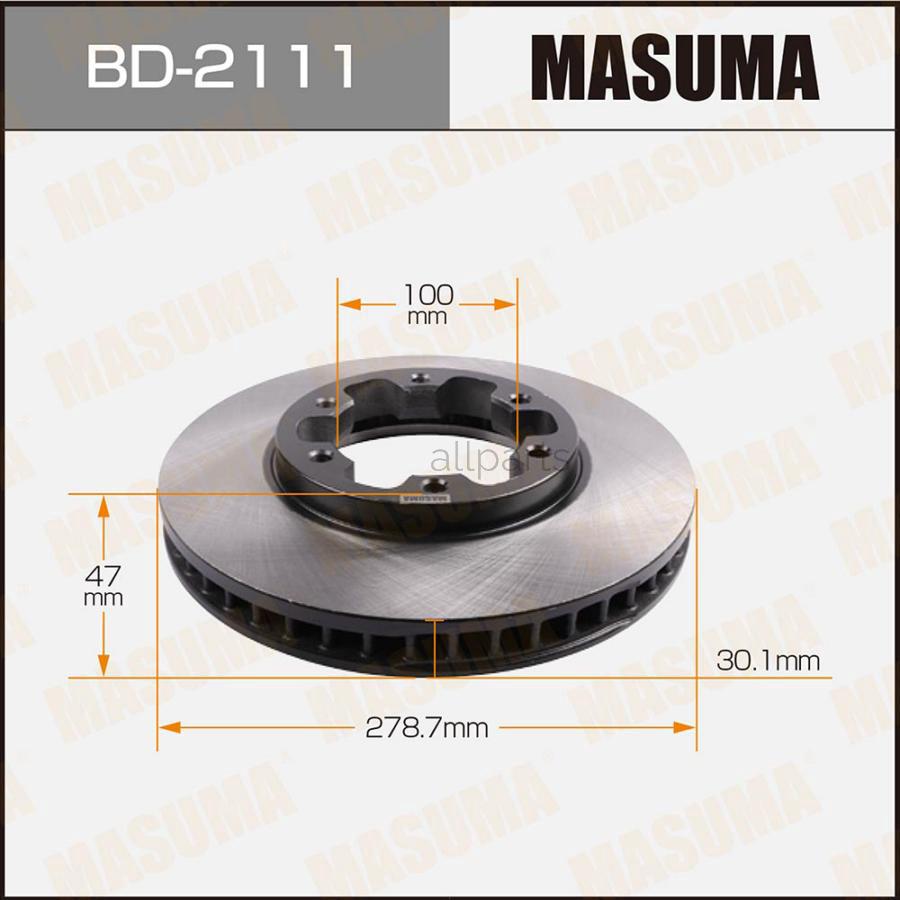 MASUMA BD-2111 Диск торм. пер. вент. 6 отв.