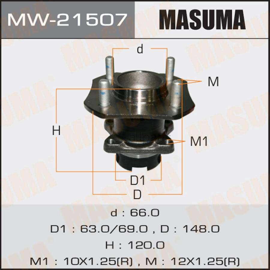 MASUMA MW-21507 Подшипник задн. ступ. [с ABS]