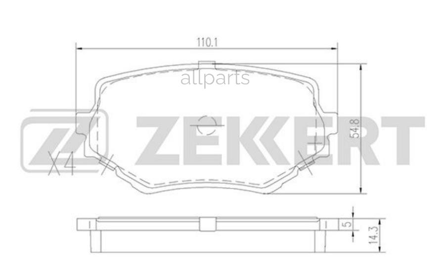 ZEKKERT BS-2612 Колодки торм. диск. передн. Suzuki Grand Vitara (FT HT) 98- Vitara (ET TA TD) 95-